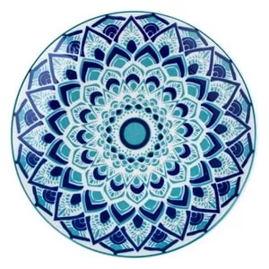 Farfurie Portelan Model Aztec Albastru Marin Diametru 19cm