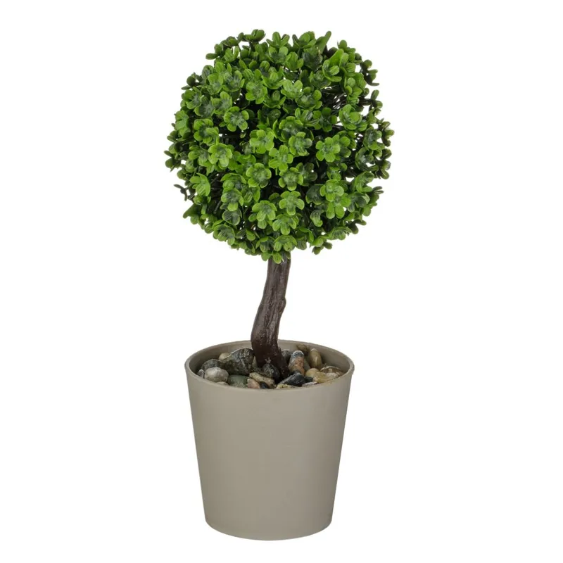 Ghivec Decorativ cu Plantă Artificială Bonsai Taupe 18cm