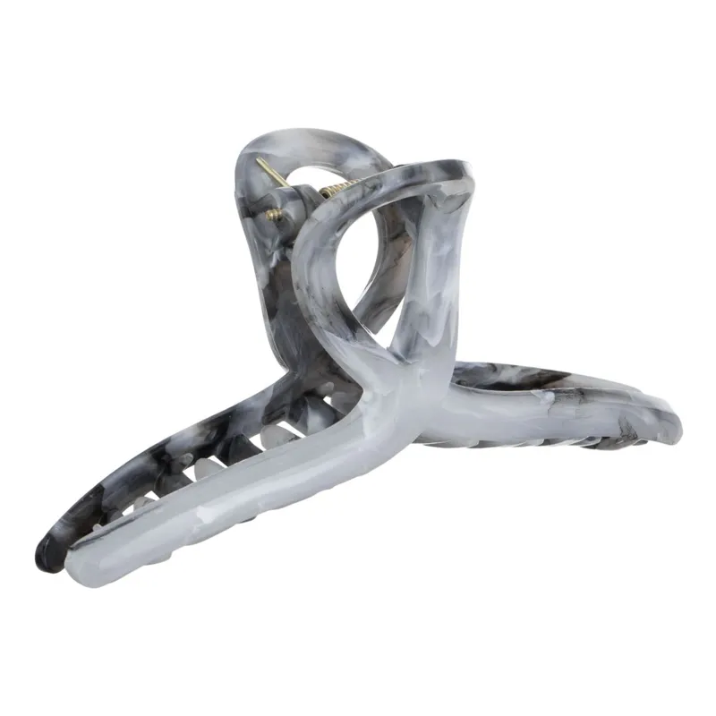 Clamă de păr buclă, Gri Marble, 11 cm