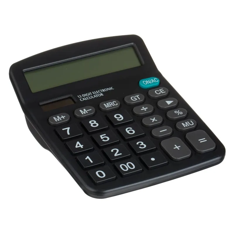 Calculator Urban Negru cu 12 Cifre, Afișaj LCD, 12x14.5x4cm