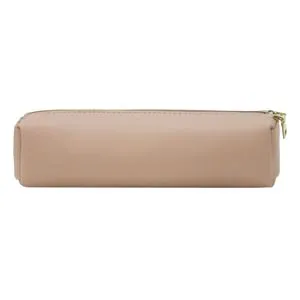 Penar Tub Mare Roz Nude Mat, 20x6x5.5cm, cu Fermoar Auriu