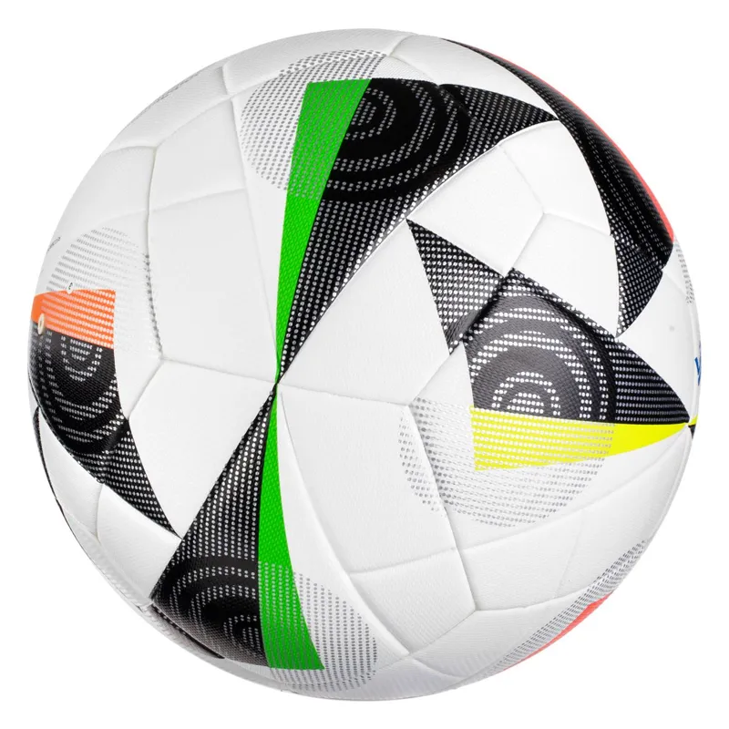 Minge de Fotbal Nr.5 Alb cu Modele Colorate, Material Sintetic – poza 3