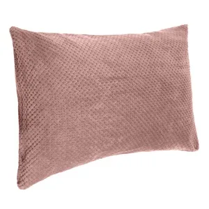 Față de Pernă Catifelată Roz cu Textură Popcorn 50x70 cm – poza 3