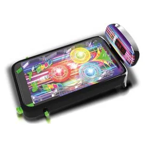 Joc de Societate Pinball cu Lumini și Sunet, Masă, Negru, Plastic