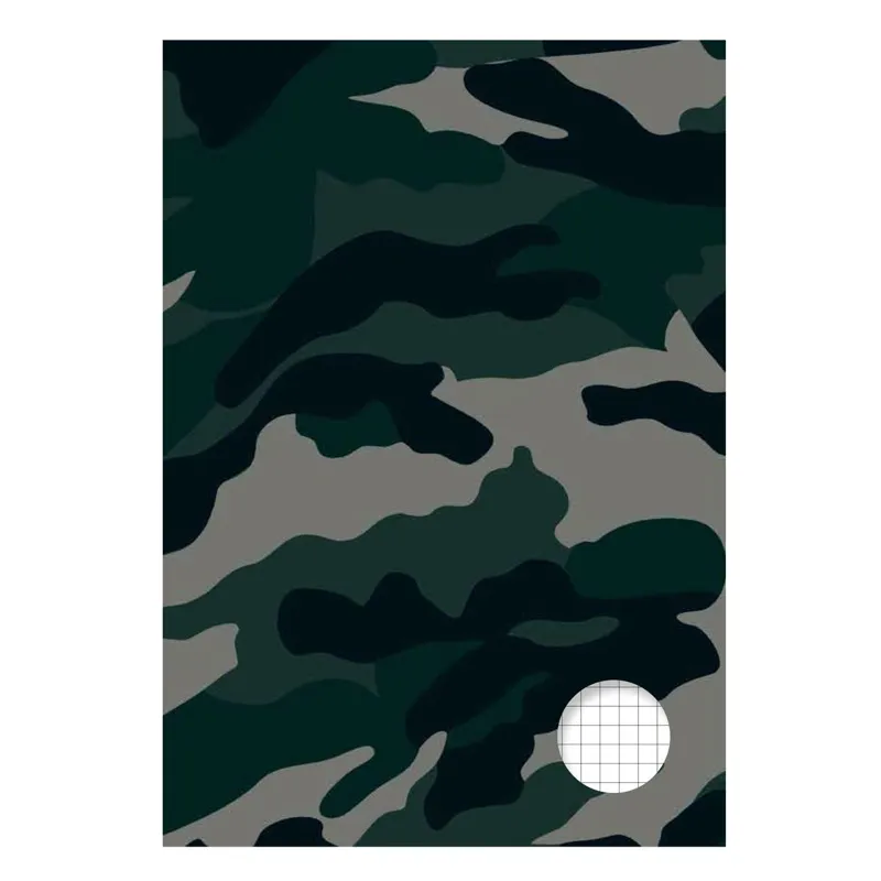Caiet A5 de Matematică Liniat cu Copertă Model Camuflaj Army, 60 File