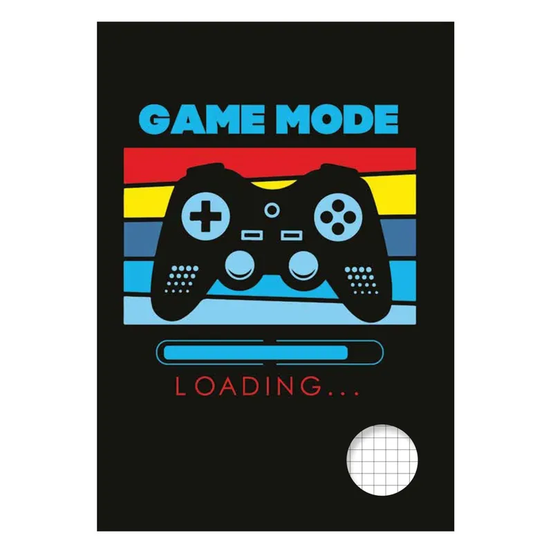 Caiet A5 Matematică cu Copertă Gaming Negru, 80 File