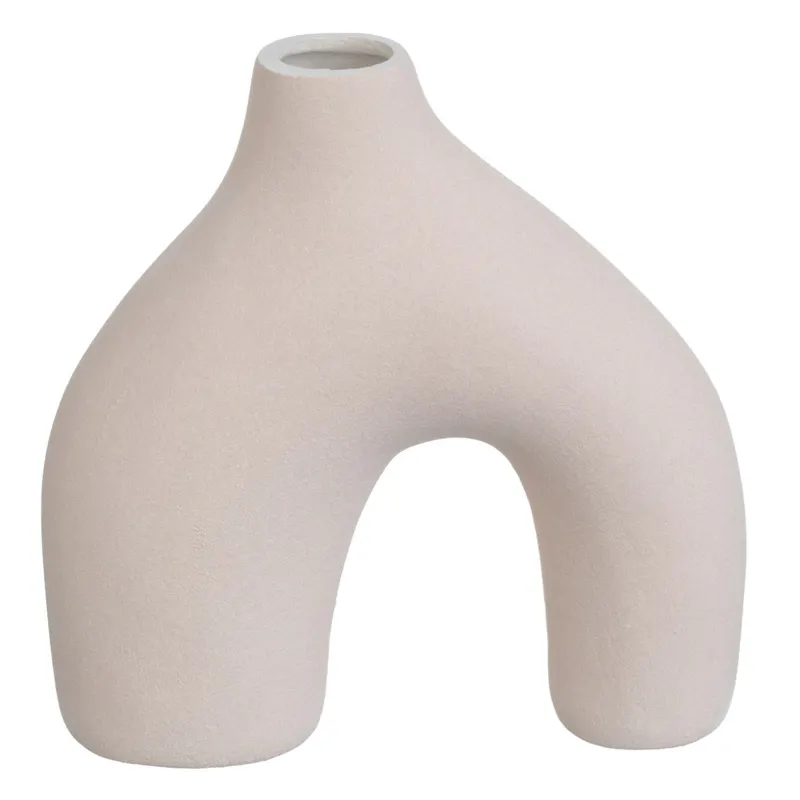 Vază Decorativă Ceramică Bej în Formă de U – Design Modern – poza 2