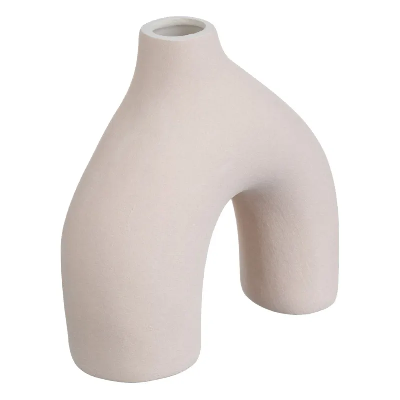 Vază Decorativă Ceramică Bej în Formă de U – Design Modern – poza 5