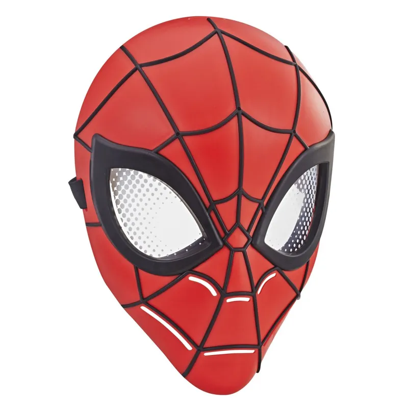 Mască Spiderman pentru copii, roșie, cu bandă elastică