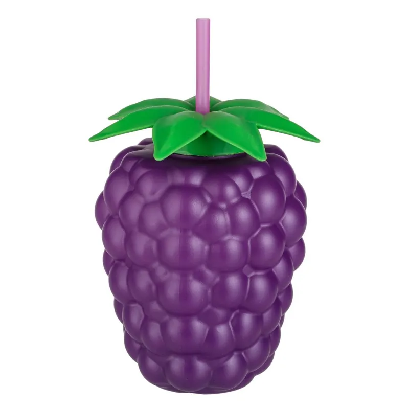 Pahar 3D din Plastic cu Pai - Design Decorativ