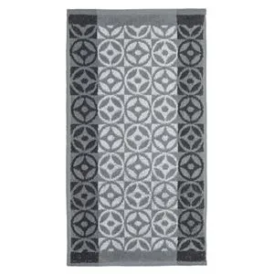 Prosop de bucătărie din bumbac, 60x35cm, negru cu cercuri gri