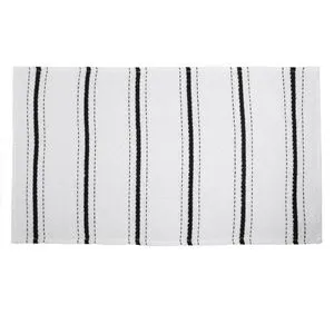 Prosop de Bucătărie Alb cu Dungi Negre 35x60cm