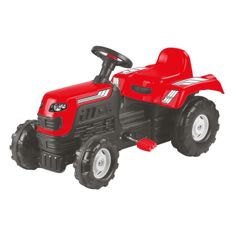 Tractor cu pedale pentru copii, rosu, 81.5x45x52cm