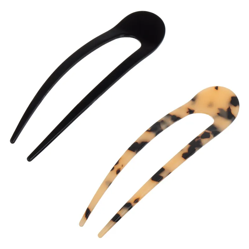 Set Agrafe pentru Coc, 2 buc, Negru și Maro, 13 cm