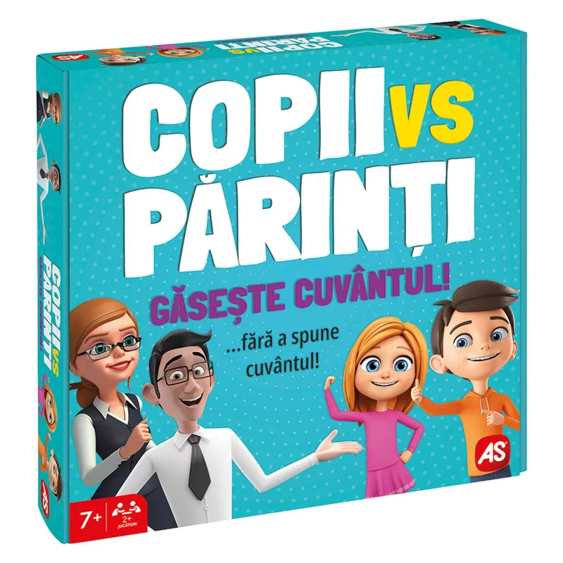 Joc de Societate Copii vs Parinti - Gaseste Cuvantul, 2+ Jucatori, 7+ Ani