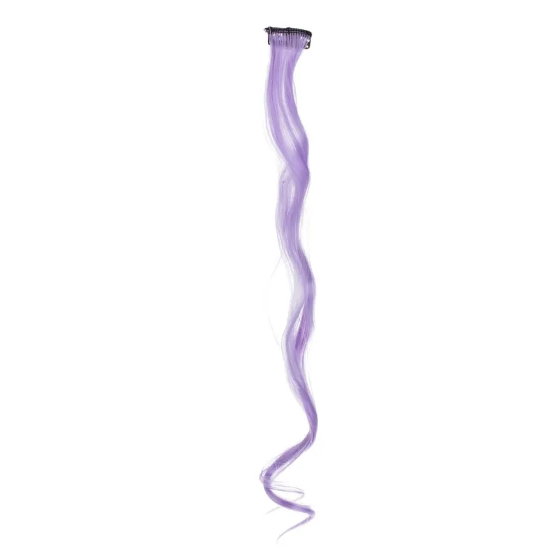 Clama Par cu Suvita Blonda Lila Ondulata pentru Copii 38cm