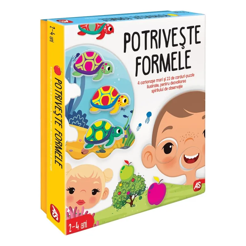 Joc Educativ Potriveste Formele cu Cartonase și Carduri Puzzle