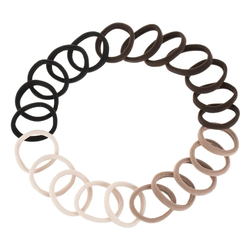 Set 22 bucati de elastice pentru par din frotte, multicolore