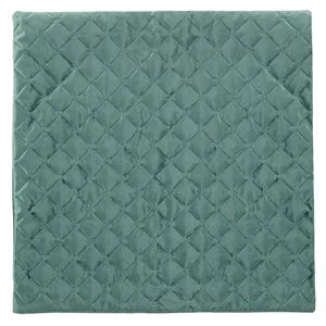 Față de Pernă Decorativă de Iarnă Verde Menta Velvet cu Model Romburi 45x43cm