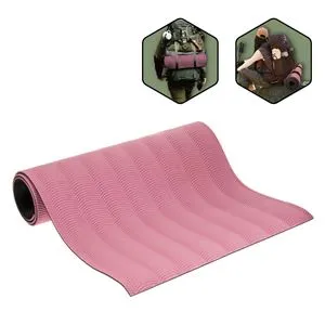 Saltea Yoga și Fitness Roz cu Model Reliefat - Material Spumă Premium