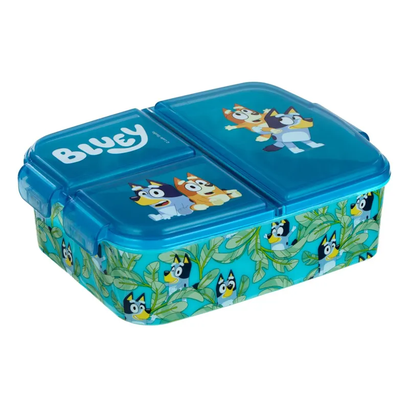 Caserolă din plastic cu 3 compartimente, 790 ml, Albastru