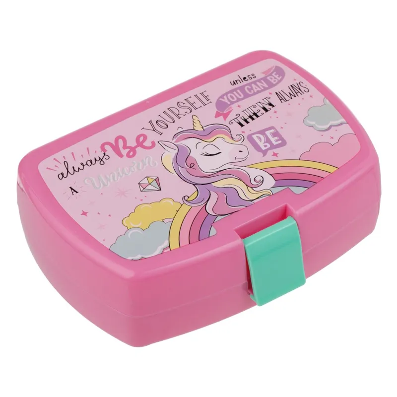 Caserolă pentru alimente cu design Unicorn, 420 ml, Roz