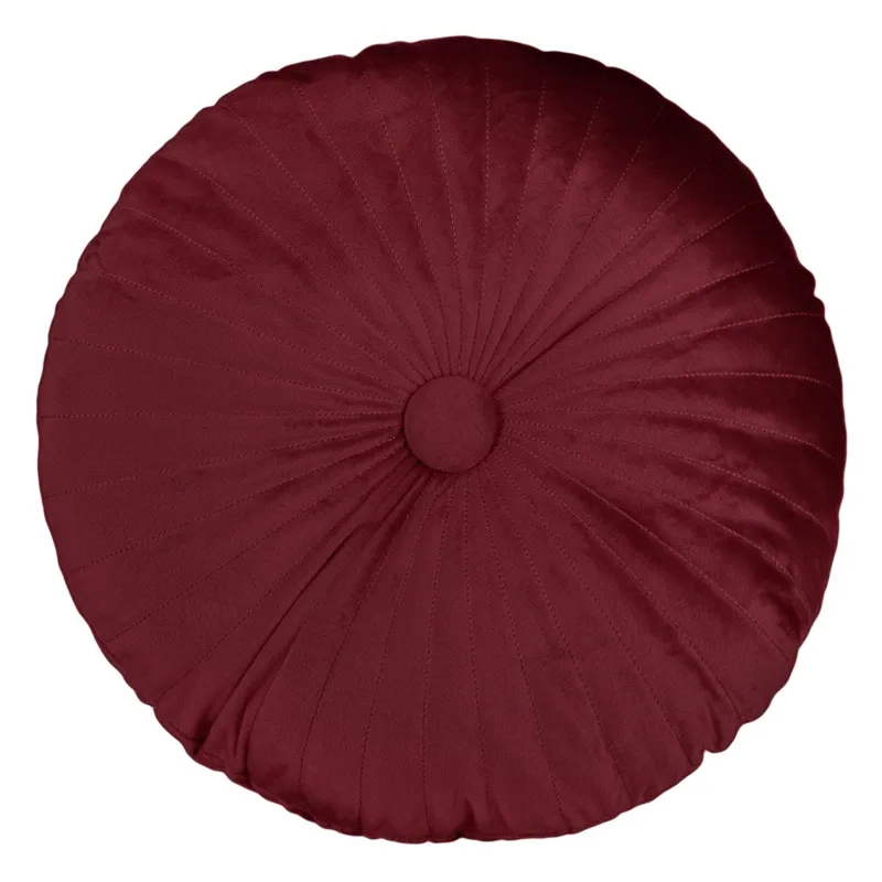 Perna Decorativa Rotunda Bordo Velvet pentru Canapea Ø35cm