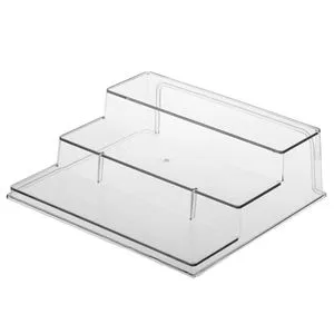 Raft cu 3 Nivele din Plastic Transparent pentru Condimente
