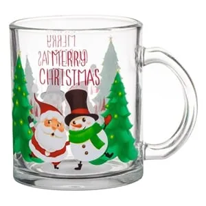 Cana de Craciun din Sticla cu Figurine, 330 ml
