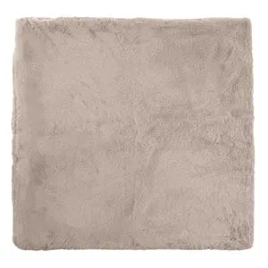 Față de Pernă Decorativă Bej din Blană Ecologică 50x50 cm