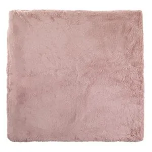 Față de Pernă Decorativă Roz din Imitație de Blană, 50x50 cm