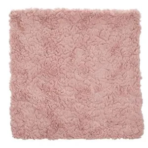 Față de Pernă Decorativă de Iarnă din Imitație de Blană Roz 40x40 cm