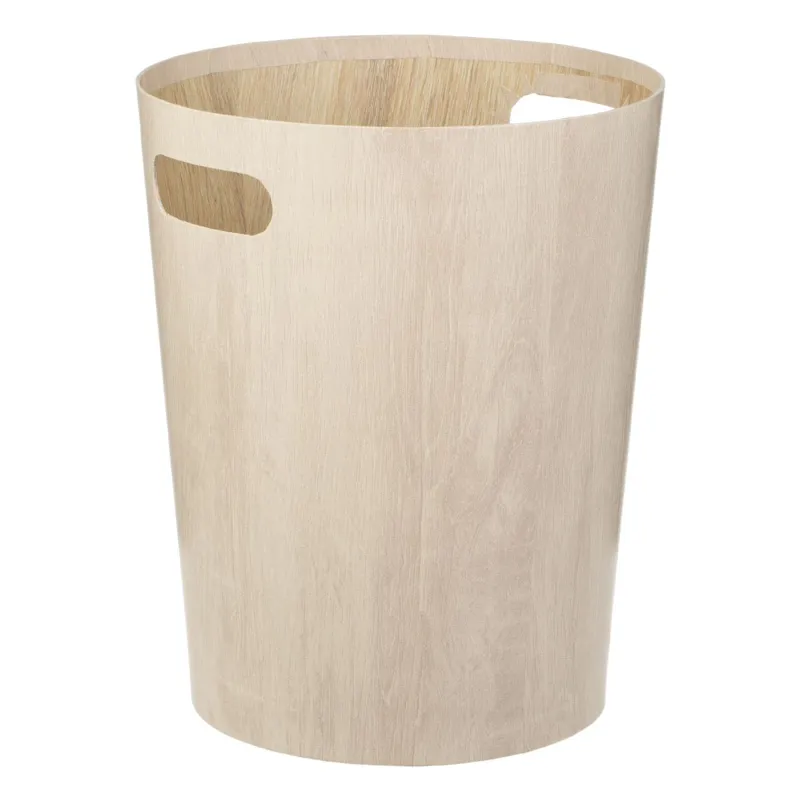 Cos de gunoi din carton cu efect de lemn, 8.5L, Ø25x30cm