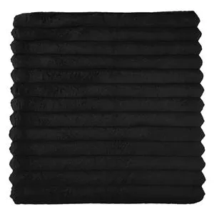 Fată de pernă decorativă flanel, neagră, 45x45 cm