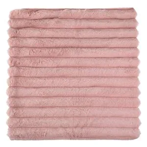 Fată de pernă decorativă de iarnă, flanel, dusty pink, 45x45 cm