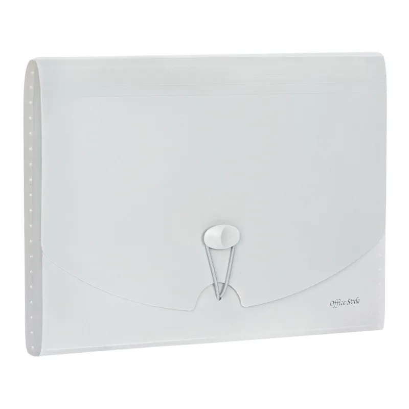 Servietă de arhivare cu 12 compartimente, Soft Touch, Gri, 33.5x3x24cm