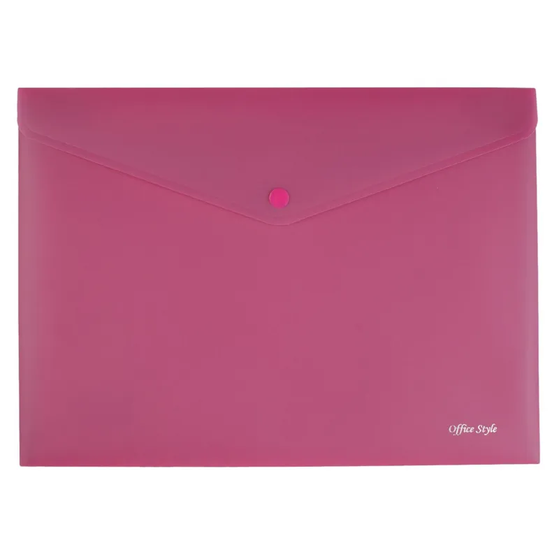 Mapă cu capsă A4, Soft Touch Mat, Roz