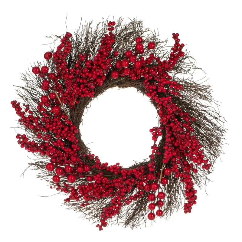Coroniță Decorativă Crăciun 50cm din lemn și spumă pentru interior/exterior