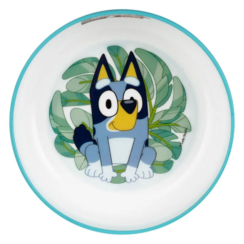 Bol din plastic pentru copii cu design Bluey și bază anti-alunecare