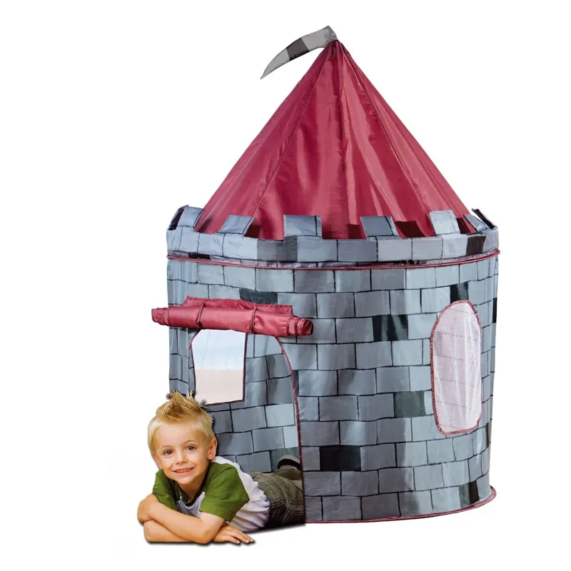 Cort pentru copii cu model castel cavaleri, 105x105x125 cm – poza 2