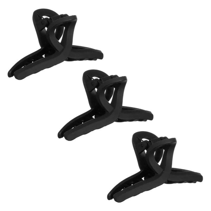 Set Clame de Păr, Negre Mate, 7cm - 3 Bucăți