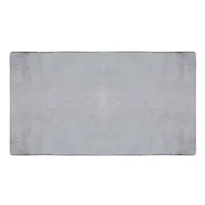 Covoras decorativ catifelat gri, 110x60 cm, antiderapant