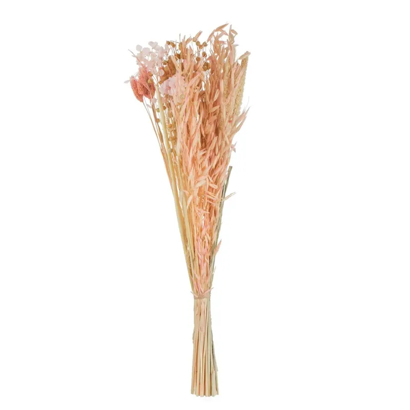 Buchet Decorativ cu Flori Artificiale Roz și Bej, Coada Iepurelui, 50 cm