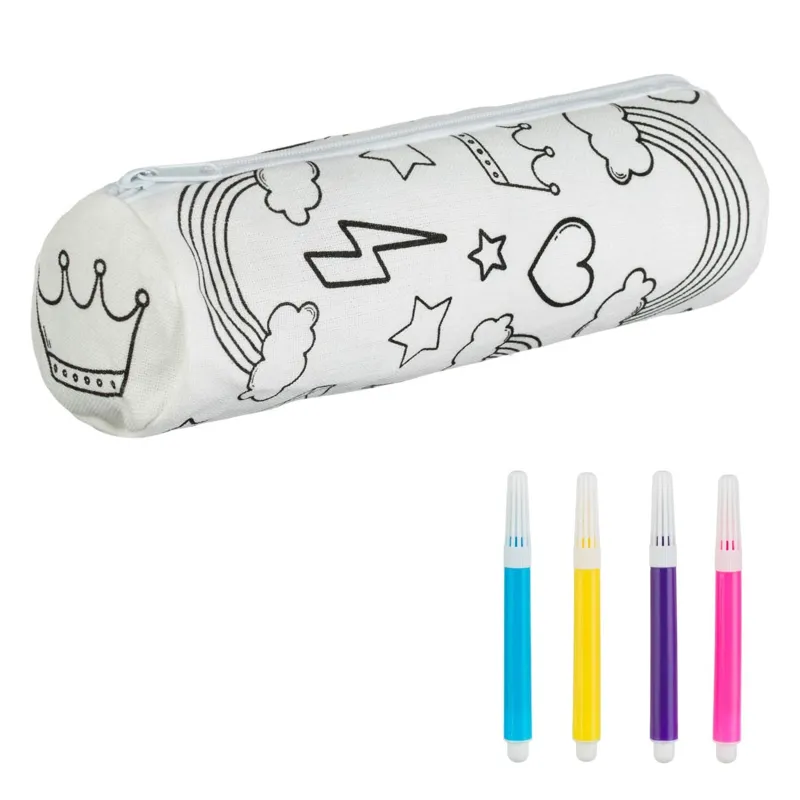 Set creativ penar de colorat cu carioci și curcubeu pentru copii