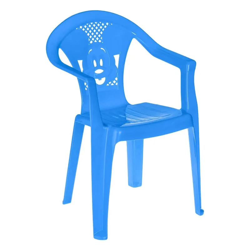 Scaun pentru copii din plastic albastru cu design Mickey Mouse