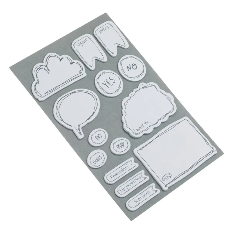 Set Notite Adezive Albe cu Forme Diverse, 280 de Bucati