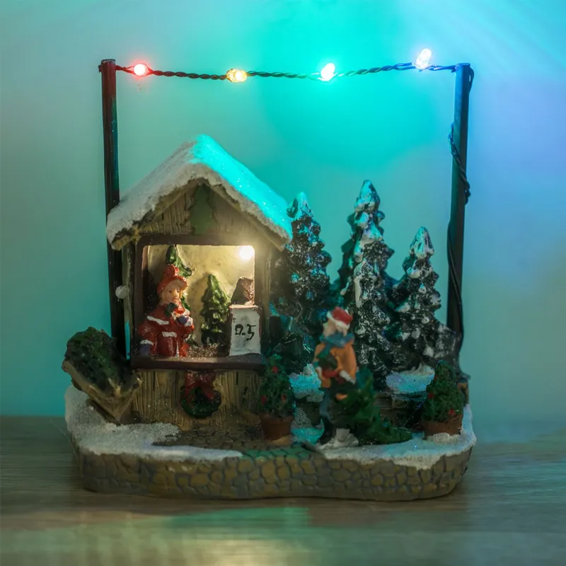 Figurine Crăciun Casă cu LED pentru Satul de Iarnă