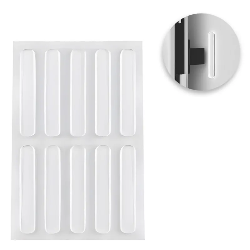 Set benzi adezive de protecție transparente, anti-impact, 10 buc, 60x3x10 mm