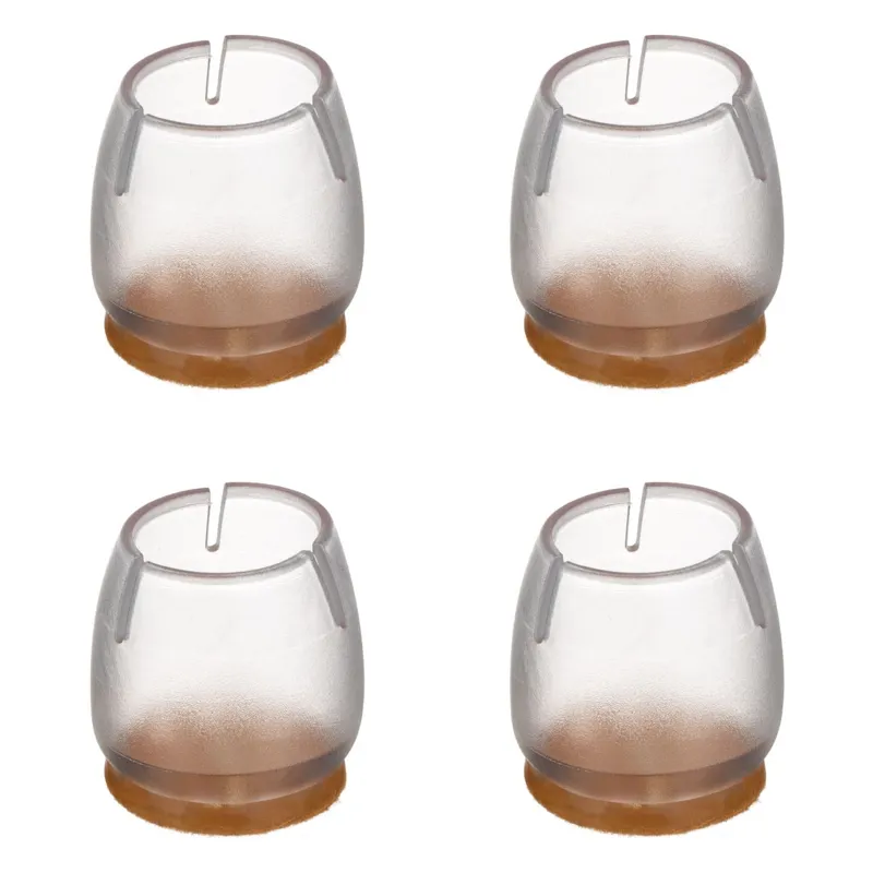 Capace de protectie pentru picioare de mobila, Transparente, Ø17-21mm, Set 4 buc