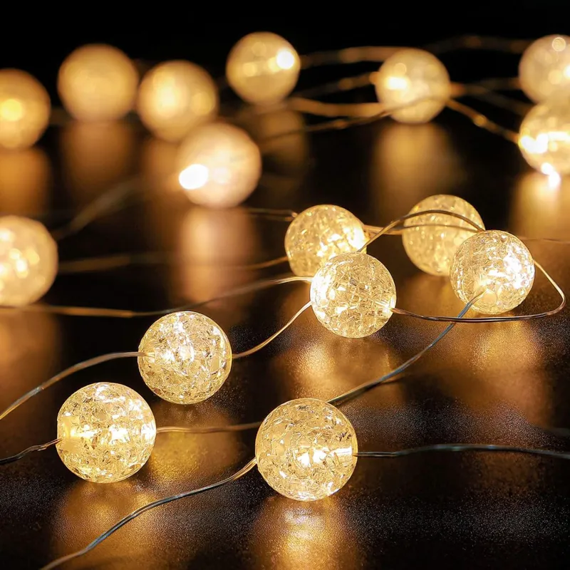 Instalație Lumini LED Perdea 140 LED Forme Globuri Calde